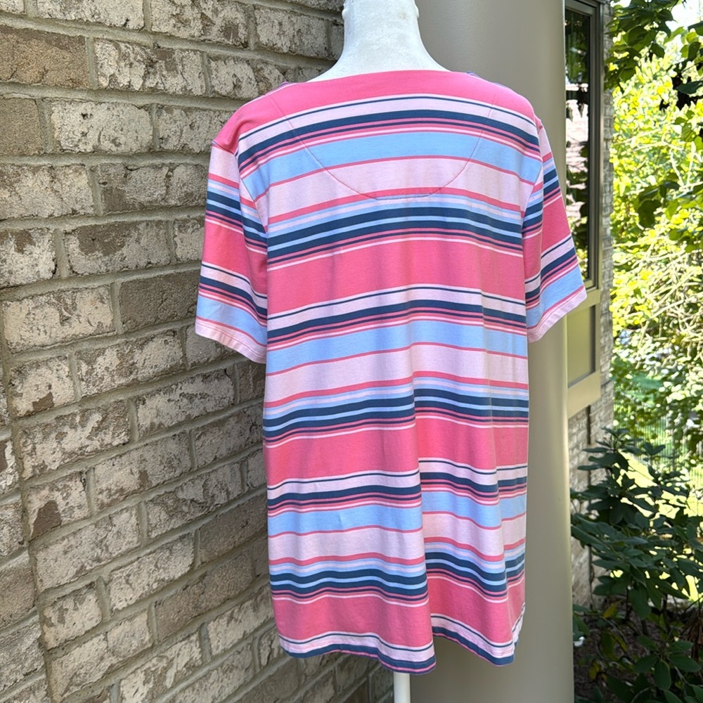 Denim&Co Striped Swing Tunic Jersey Top - Picture 3 of 13